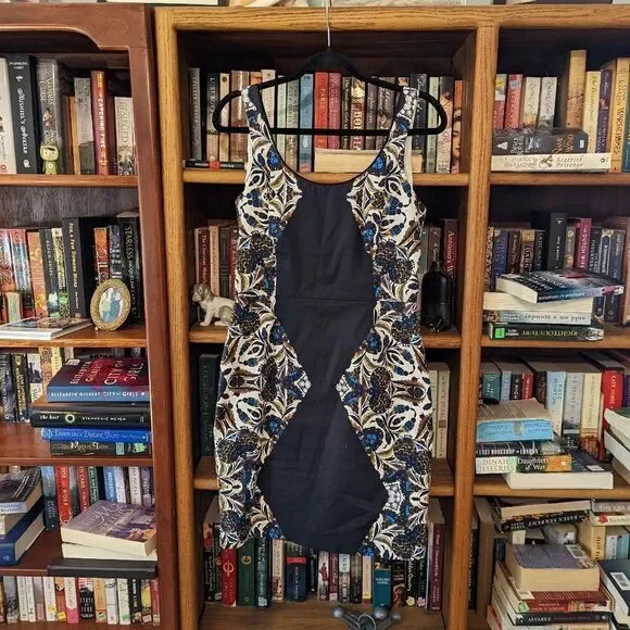 Corly Sleeveless Sheath Dress Side Floral Pattern Sz 8 Nwt - Picture 3 of 7